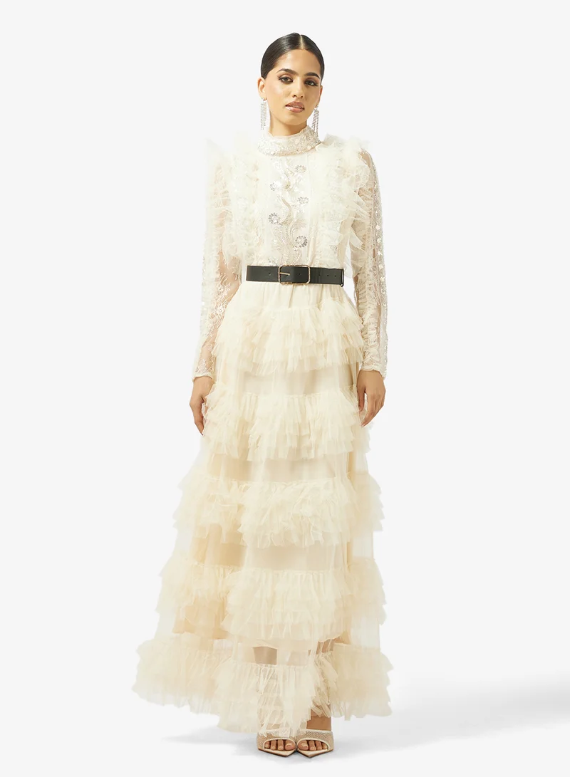 Khizana  A-line Ruffled Dress for Women | Best Price UAE