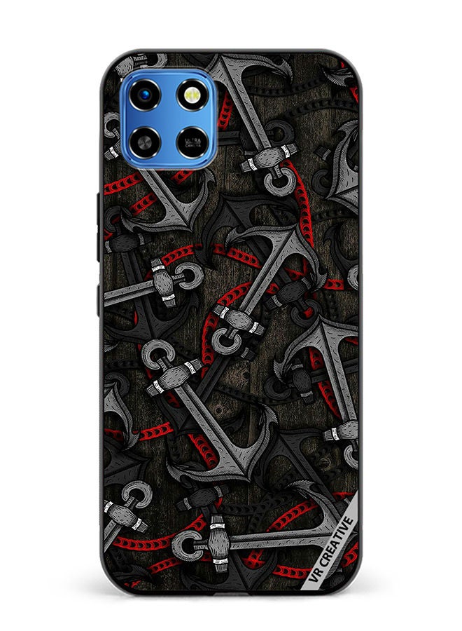 VR CREATIVE Protective Case Cover For Infinix Smart 6 HD Anchor Leggings Design Multicolour - Image 1