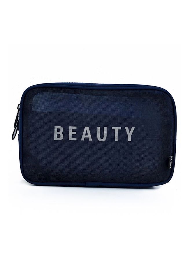 NIBEMINENT Cosmetic Bag Zipper Mesh Makeup Pouch Multicolour