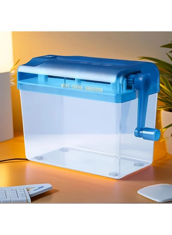 Red Manual Paper Shredder Handheld Compact Lightweight For Home Office Use - Image 2