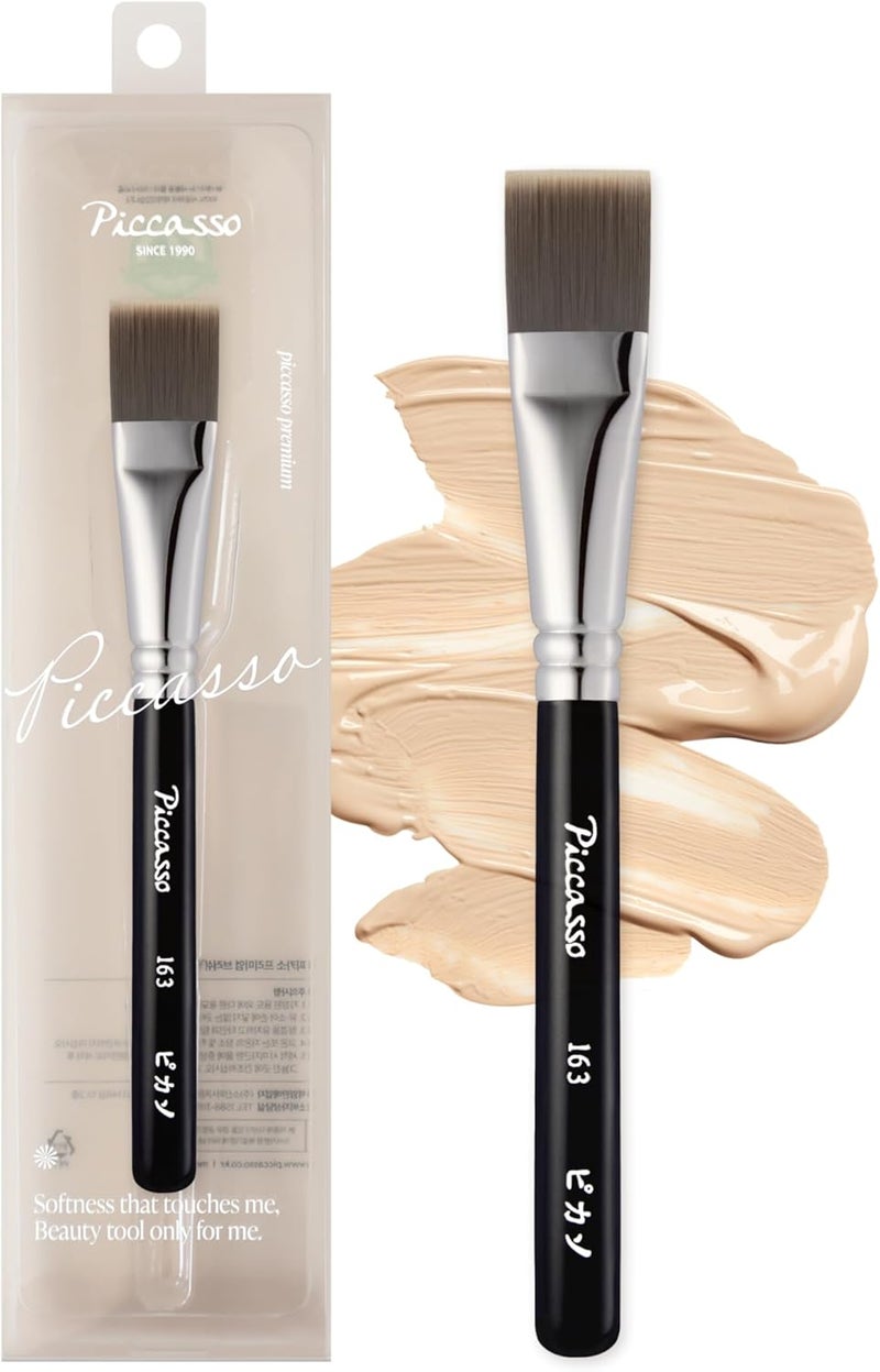 Piccasso Brush Korean Foundation Spatula – Professional Stainless Steel Makeup Tool for Thin, Seamless Foundation & Cream Blending (Dense Makeup) - Image 1