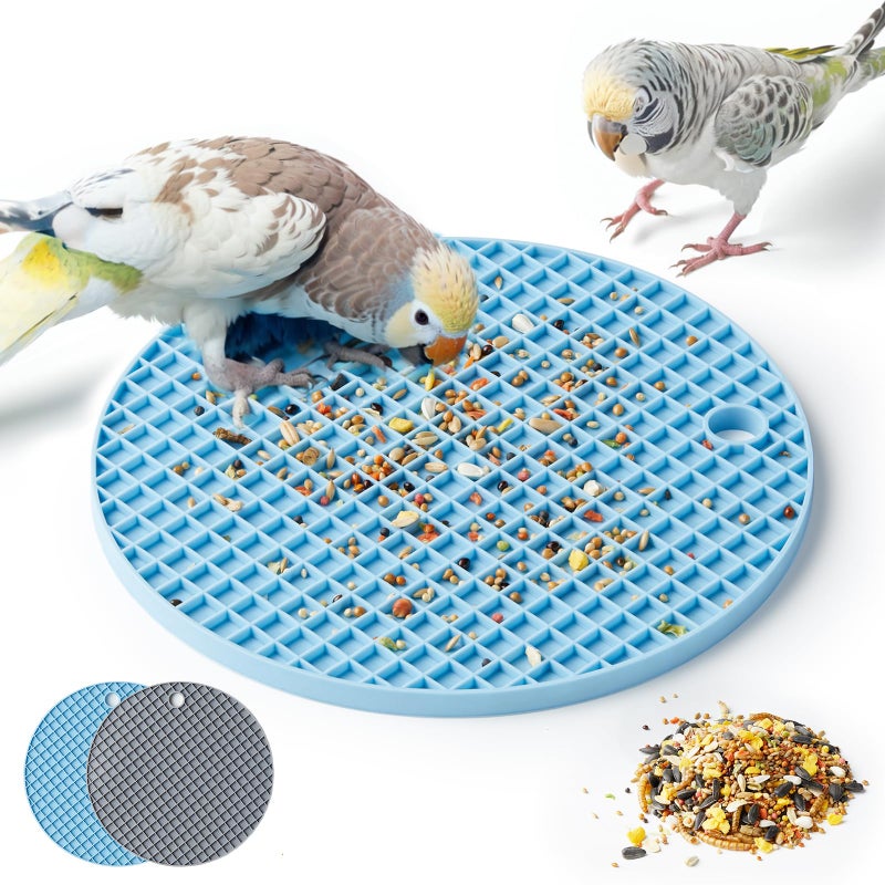 Jevnd 2Pcs Bird Foraging Toys Puzzle, Bird Slow Feeder Mats, Interactive Parrot Foraging Toys to Increase Feeding Time, Bird Enrichment Toys for Parakeet, Cockatiel, African Grey, Conure, Budgies - Image 1