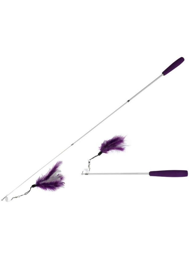 Ebi Fishing Rod Telescope Cat Toy - Purple 35-95CM - Image 1