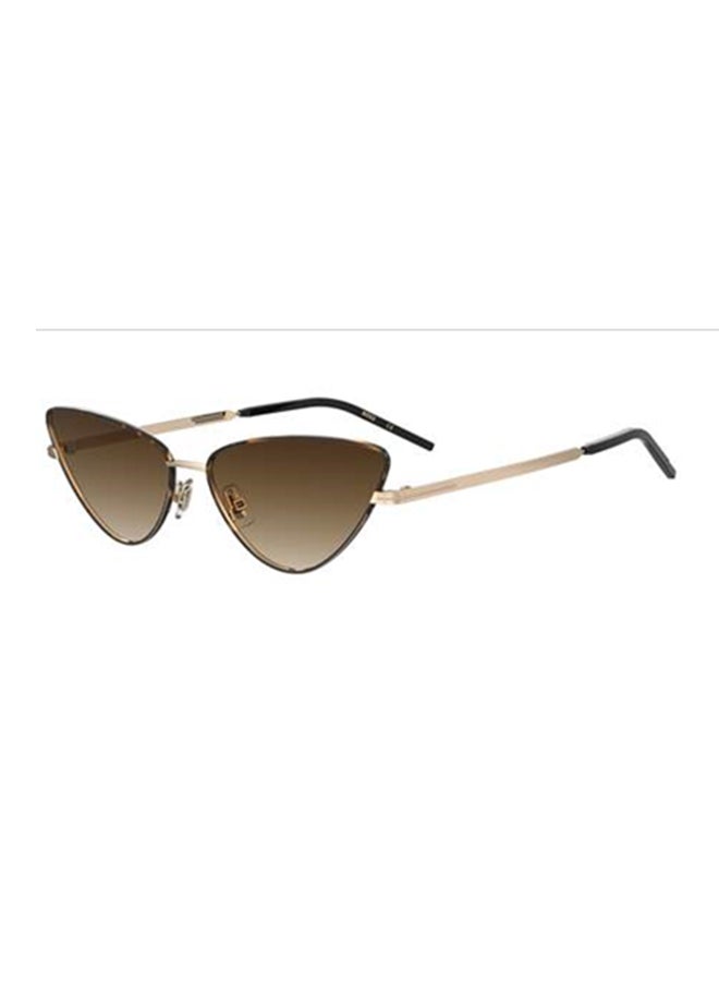 HUGO BOSS نظارة شمسية للنساء ذات حماية من الأشعة فوق البنفسجية عين القطة - BOSS 1610/S BROWN 61 مقاس العدسة: 61 ملم بني 