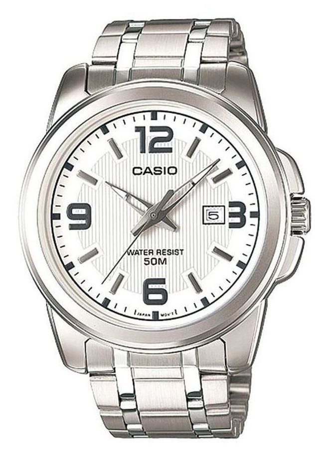 CASIO Men Men's Enticer Analog Watch MTP1314D-7A - 45 mm - Silver - Image 1