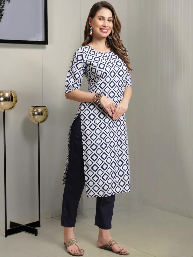 Tee Projekt Crepe Printed Kurta & Pant Set for Women Ethnic Wear Casual Wear Kurta Set - Image 5