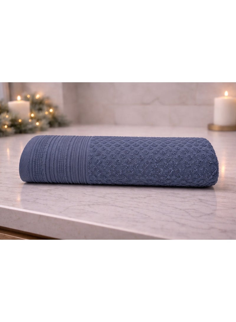 تى ام هوم فوطة جكار فاخرة من TM HOME  مقاس كبير 120×60 – وزن 750 جرام – قطن مصري طبيعي 100% فائق الامتصاص – بجودة فندقية عالمية - Image 1