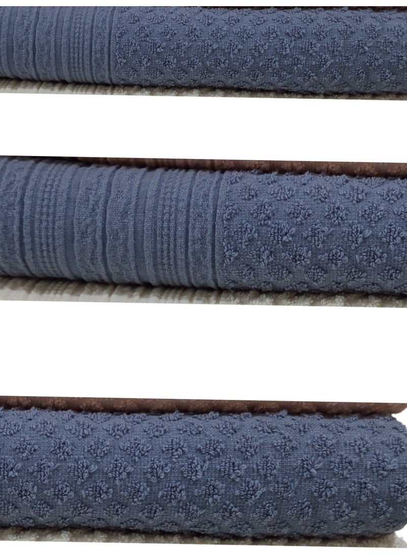 تى ام هوم فوطة جكار فاخرة من TM HOME  مقاس كبير 120×60 – وزن 750 جرام – قطن مصري طبيعي 100% فائق الامتصاص – بجودة فندقية عالمية - Image 2