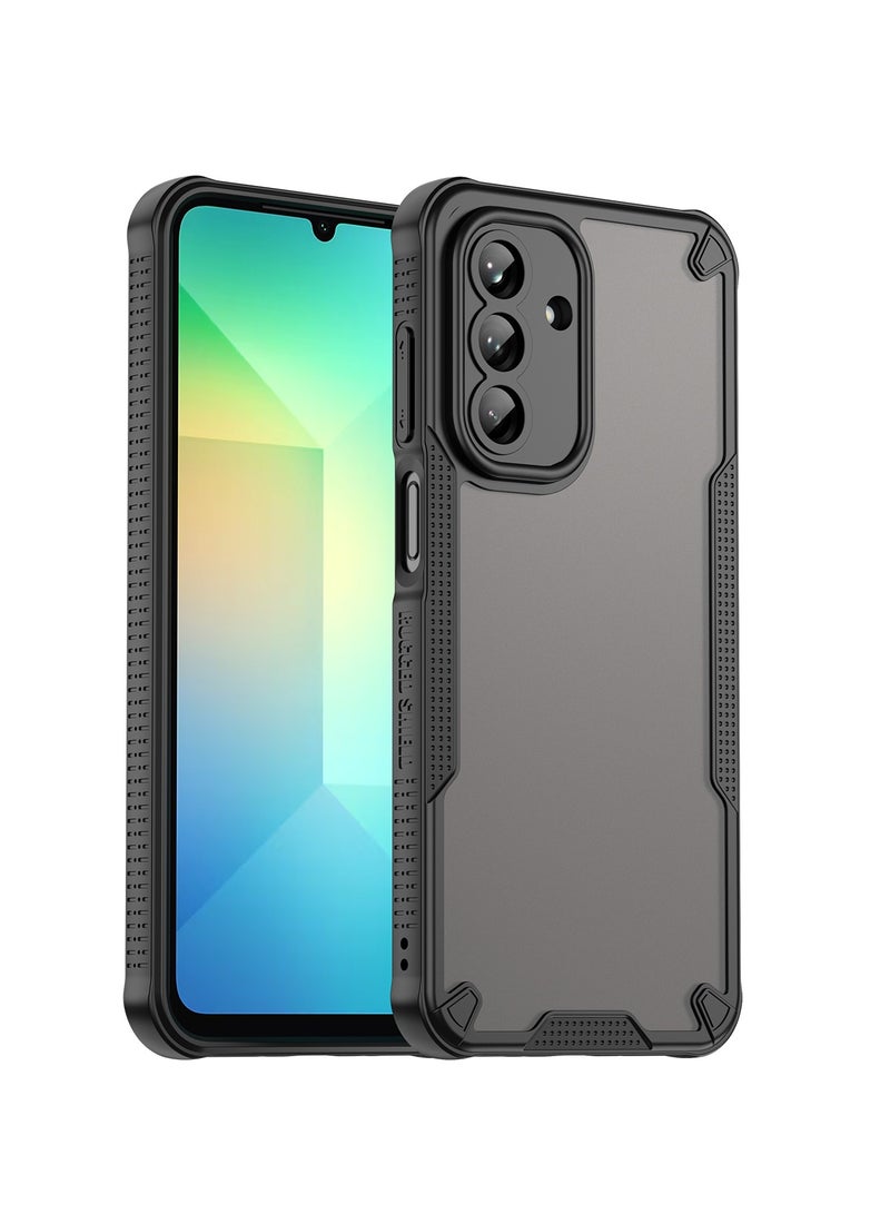 for Samsung Galaxy A26 5G Case Cover, Armor of Brushed Comfortable Oil Waterproof TPU+PC Soft Semi-translucentmatte Feel Cell Phone Protective Case for Samsung Galaxy A26 5G, Black  - Image 1