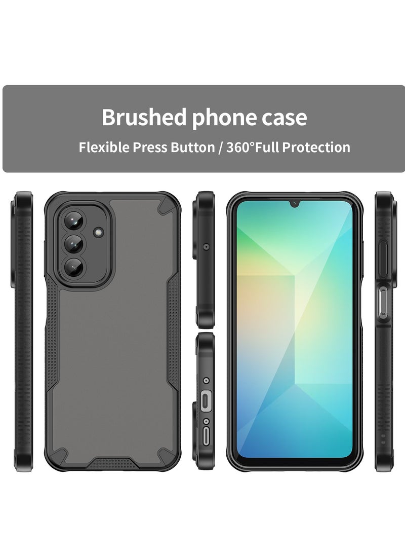for Samsung Galaxy A26 5G Case Cover, Armor of Brushed Comfortable Oil Waterproof TPU+PC Soft Semi-translucentmatte Feel Cell Phone Protective Case for Samsung Galaxy A26 5G, Black  - Image 2