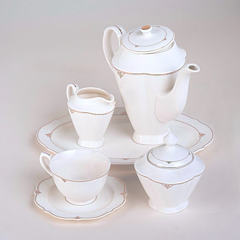 لا ميسا طقم عشاء بورسلان فاخر أبيض 47 قطعة - Image 2