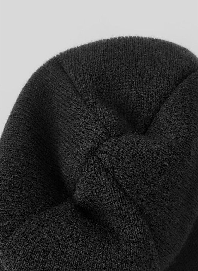 Cmonie 4Packs Beanie for Men Women Winter Cuffed Knit Hats Beanies Skull Cap (US, Alpha, One Size, 4-Packs-Black) - Image 3