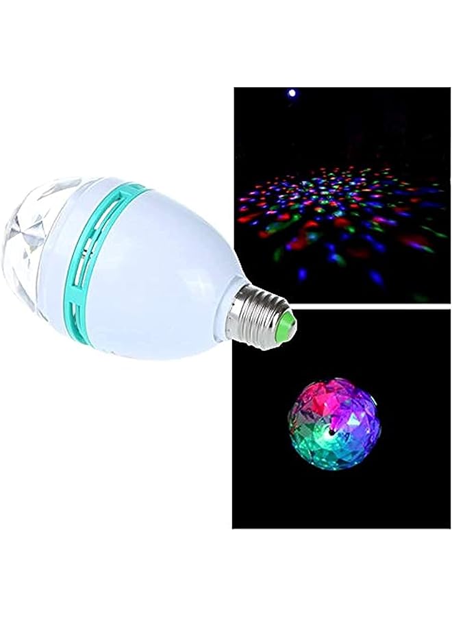 erorex Led Crystal Disco Rgb Auto Rotating Bulb Lamp