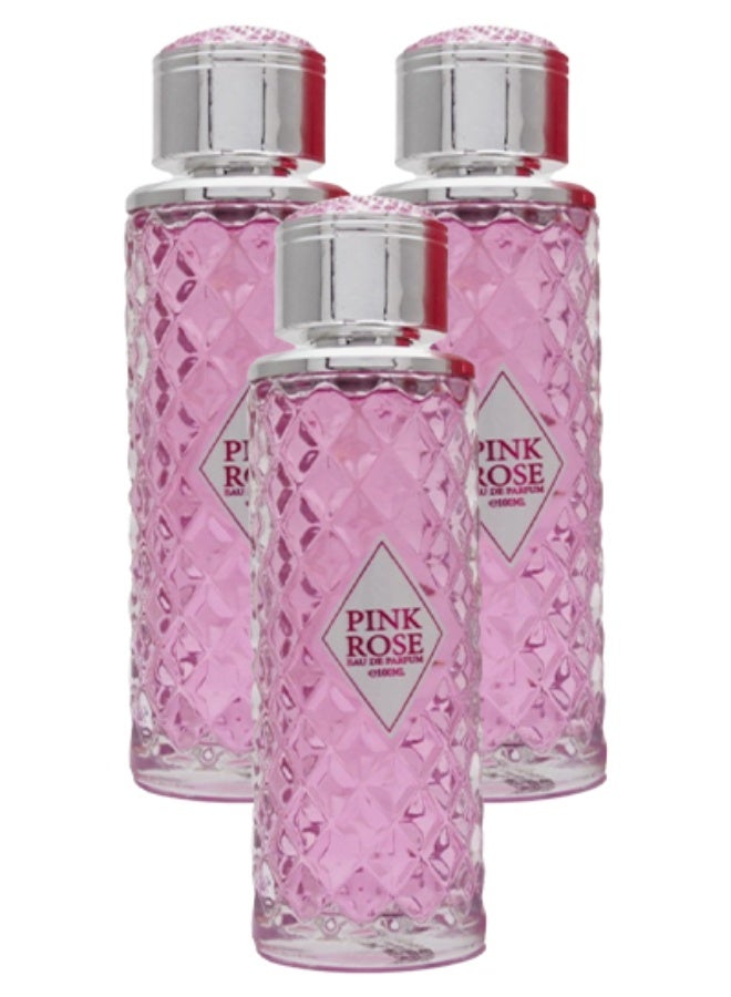 EMYC 3 Pieces Pink Rose Perfume For Women 100ml EDP - Image 1