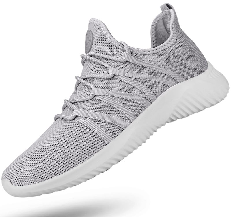 Feethit Mens Slip On Running Shoes Breathable Lightweight Comfortable Fashion Non Slip Sneakers for Men Grey 10 - Image 1
