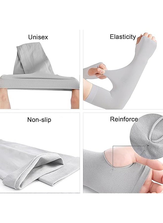 MXN Unisex 3 Pairs Arm Cuff, UPF50 Sunscreen UV Protection Cooling Breathable Cuff, Outdoor Sports Compression Cuff (Black, White, Grey) - Image 5