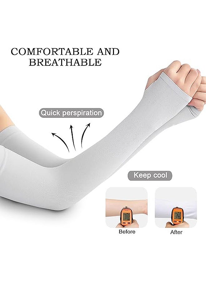 MXN Unisex 3 Pairs Arm Cuff, UPF50 Sunscreen UV Protection Cooling Breathable Cuff, Outdoor Sports Compression Cuff (Black, White, Grey) - Image 4