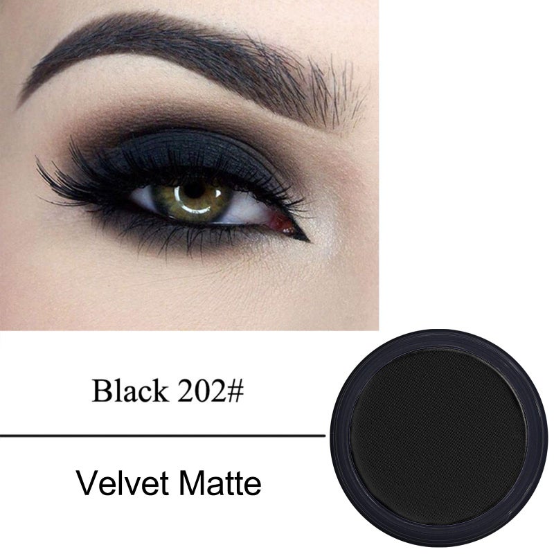 Erinde Black Matte Eyeshadow Palette, Single Black Smokey Pressed Powder Eye Shadow, Ultra-Blendable, Pigmented Color, Long Lasting, Halloween Goth Eye Makeup Palette, Cruelty-Free & Vegan - Image 2