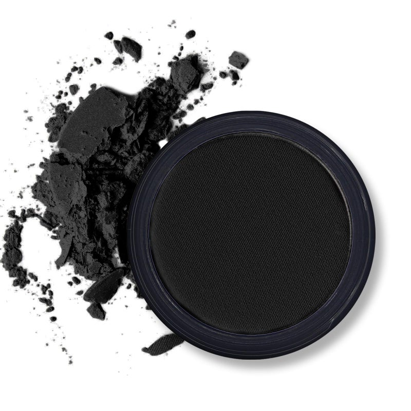 Erinde Black Matte Eyeshadow Palette, Single Black Smokey Pressed Powder Eye Shadow, Ultra-Blendable, Pigmented Color, Long Lasting, Halloween Goth Eye Makeup Palette, Cruelty-Free & Vegan - Image 1
