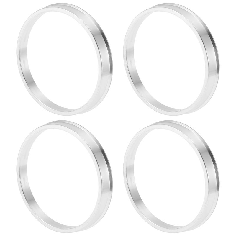 INFINAUTO Car Wheel Hub Centric Rings OD 721mm to ID 661mm Wheels Center Shaft Shock Absorbing Hubrings Aluminium Alloy Silver Tone Durable - Image 2
