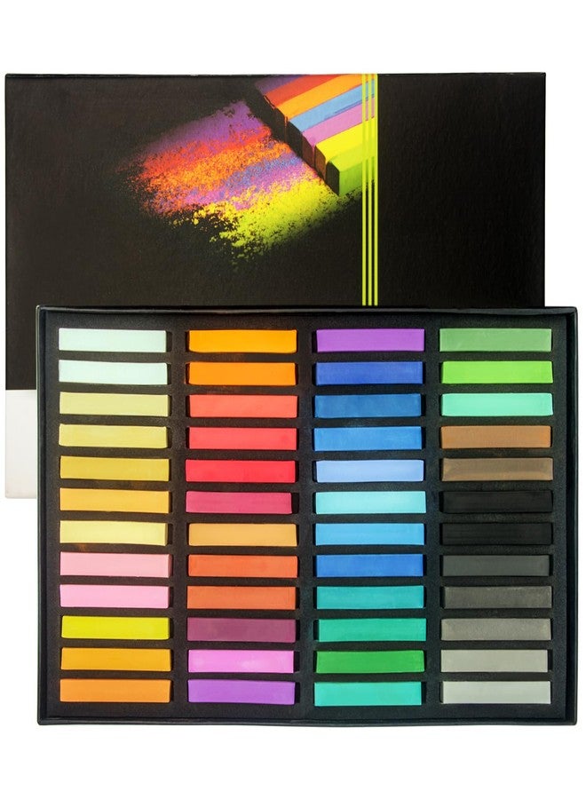 Brusarth Non Toxic Soft Pastel Chalk Set for Professional Artist - 48 Colors Square Chalk Pastel for Drawing, Blending, Layering, Shading, Art Supplies for Beginners, Artists - Image 1