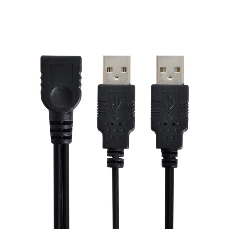 chenyang USB 2.0 Y Splitter Cable USB 2.0 Female to Male Data Charger Extension Cable with Auxiliary Power Supply Port - Image 5