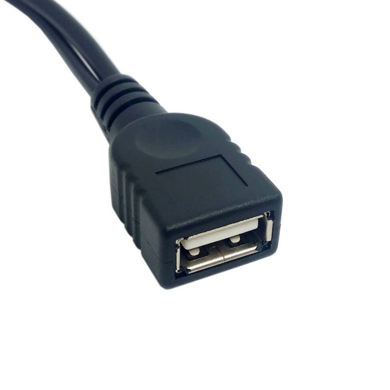 chenyang USB 2.0 Y Splitter Cable USB 2.0 Female to Male Data Charger Extension Cable with Auxiliary Power Supply Port - Image 4