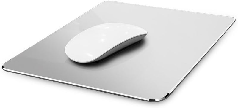 Vaydeer Hard Silver Metal Aluminum Mouse Pad Mat Smooth Magic Ultra Thin Double Side Mouse Mat Waterproof Fast and Accurate Control for Gaming and OfficeSmall 905X708 Inch - Image 1