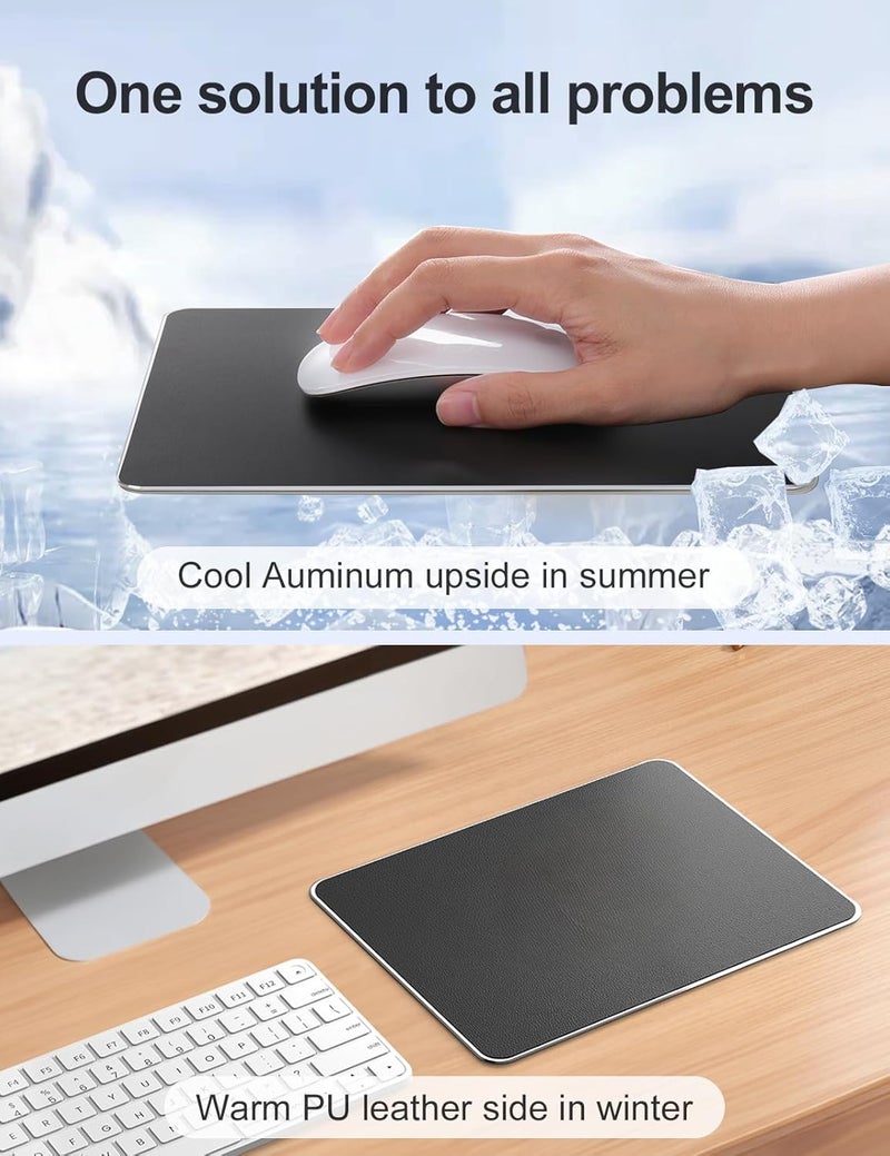 Vaydeer Hard Silver Metal Aluminum Mouse Pad Mat Smooth Magic Ultra Thin Double Side Mouse Mat Waterproof Fast and Accurate Control for Gaming and OfficeSmall 905X708 Inch - Image 5
