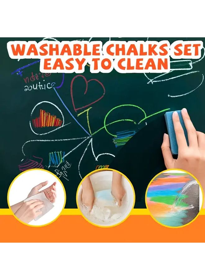 Assorted Handmade Chalk Balls 12 Pack for Outdoor Games Creative Painting Blackboard - Image 4