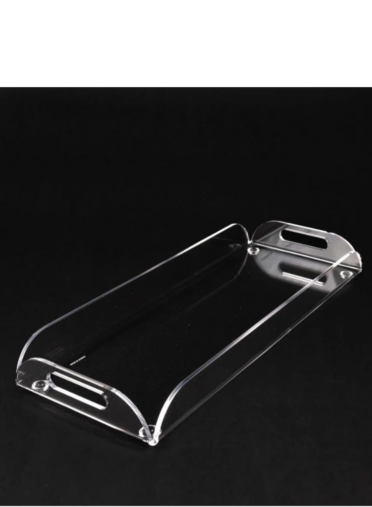 الخنباشي صينية مفردة أكريلك شفاف و نقي صناعة تايوان 40*16 سم - Image 3