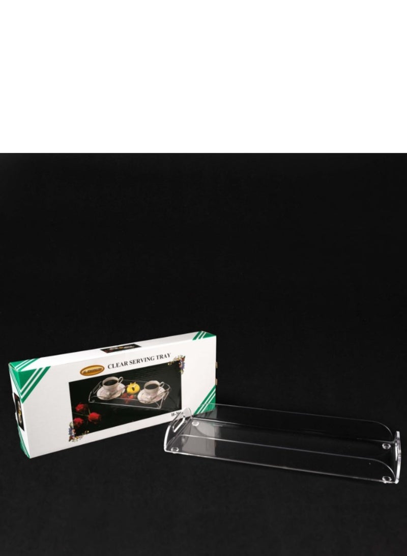 الخنباشي صينية مفردة أكريلك شفاف و نقي صناعة تايوان 40*16 سم - Image 5