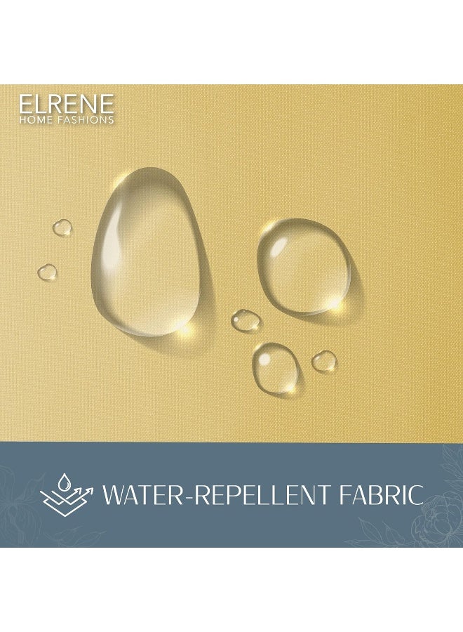 Elrene Home Fashions Matine Weatherproof Tab-Top Indoor/Outdoor Solid Color Curtain Panel for Porch, Pergola, Patio, Deck, 52â€W x 84â€L, Yellow - Image 4