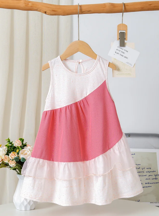 Take Two Girls Color Block Sleeveless A-Line Dress