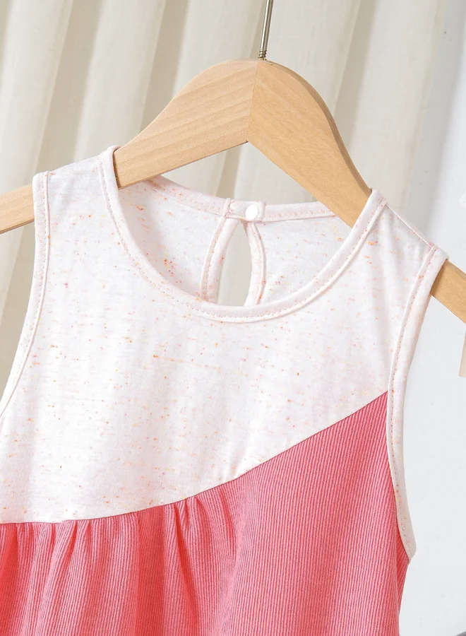 Take Two Girls Color Block Sleeveless A-Line Dress