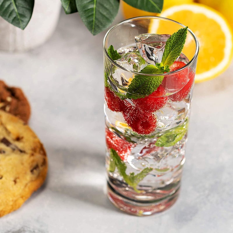 PrimeWorld European 300 ml Istanbul Water Glasses Set of 6 pcs - Tall Drinking Glasses for- Water, Juice, Cold drink, Mojito, Cocktail, Lead-Free, Perfect for Home, Restaurants and Parties - Image 4