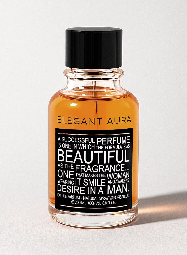 Linea De Bella Beautiful Elegant Aura 200ml | Unisex Perfume with Amber & Woody Notes | Long Lasting & Luxury Scent | Eau De Parfum - Image 5