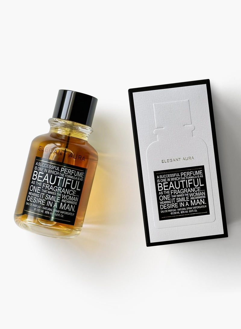Linea De Bella Beautiful Elegant Aura 200ml | Unisex Perfume with Amber & Woody Notes | Long Lasting & Luxury Scent | Eau De Parfum - Image 2