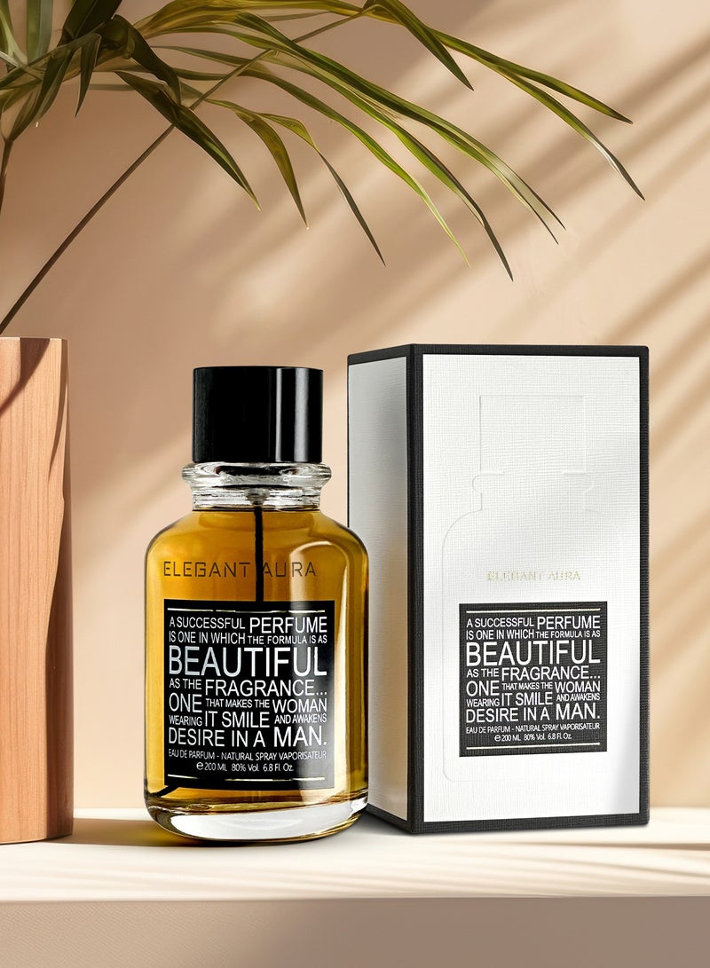 Linea De Bella Beautiful Elegant Aura 200ml | Unisex Perfume with Amber & Woody Notes | Long Lasting & Luxury Scent | Eau De Parfum - Image 4