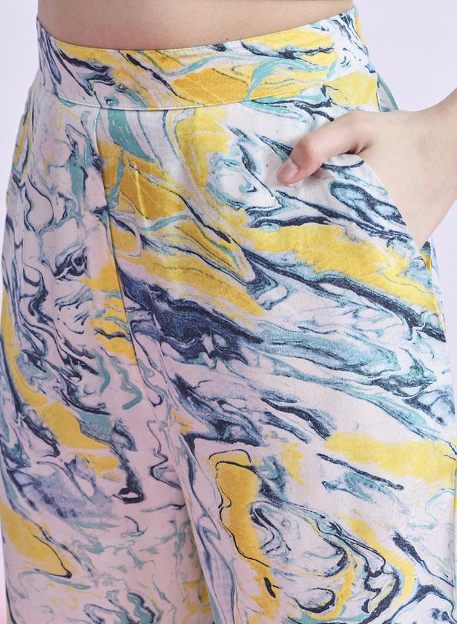 Stylo Bug Girls Tie And Dye Abstract Print Top And Pants Set - Image 5