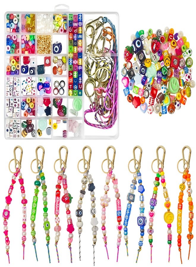 Horsdo Bead Keychain Kit Bag Charm Kit | Great for a Girls Gift, Party, or Family Activity | Keychain Jewelry Making Kit with Beads for DIY Key Ring Jewelry Making - Image 1