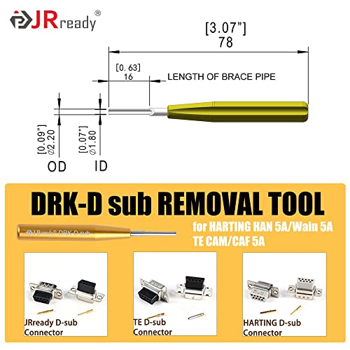 JRready ST5227 Extractor Tools KIT Solid Contact Extraction Tools Removal TE/AMP/HARTING D SUB series HAN series Heavy Duty Connector terminals - Image 5