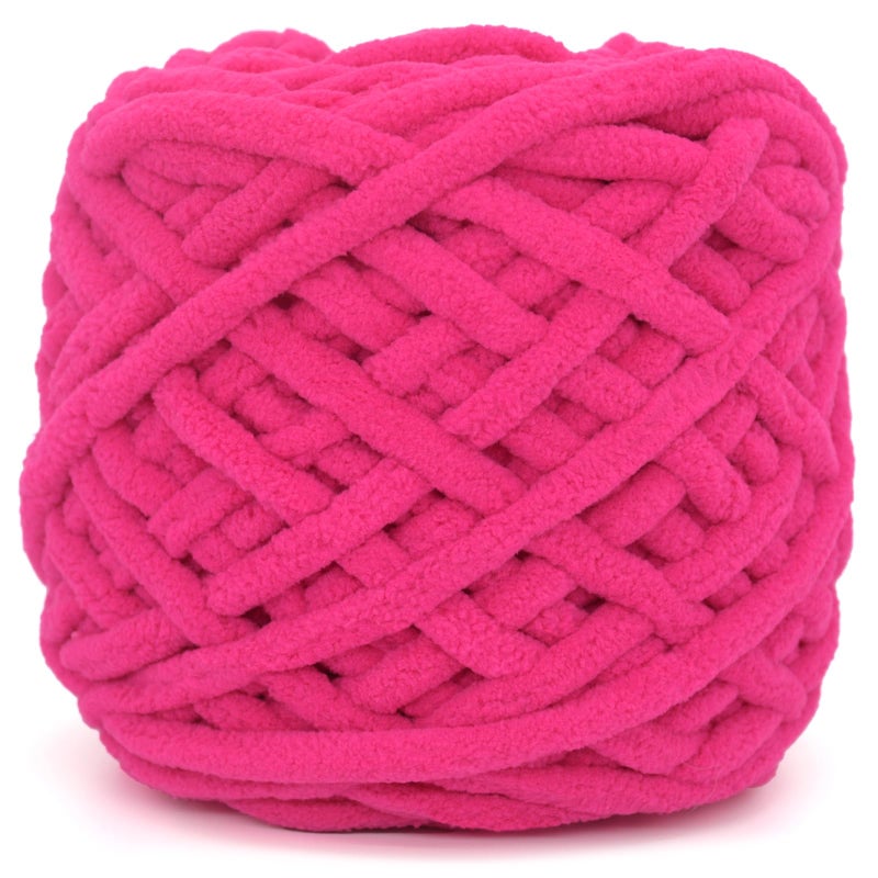 YARFOFUN Chunky Chenille Yarn for CrochetingHot Pink Fluffy Velvet Plush Yarn Thick Soft Chunky Chenille Yarn Baby Blanket Yarn for Crocheting Knitting Beginners 100gHot Pink - Image 3