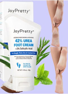 JoyPretty 50g Urea Foot Cream 42% Urea Cream with 2% Salicylic Acid Urea Cream for Rough Thick dry and Cracked Skin Moisturizing Repairing Callus Remover Hand and Foot Cream Lotion  - Image 1