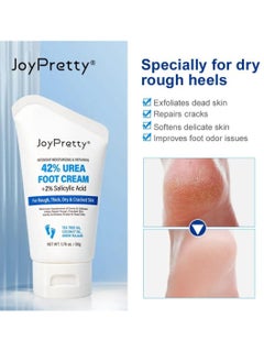 JoyPretty 50g Urea Foot Cream 42% Urea Cream with 2% Salicylic Acid Urea Cream for Rough Thick dry and Cracked Skin Moisturizing Repairing Callus Remover Hand and Foot Cream Lotion  - Image 2