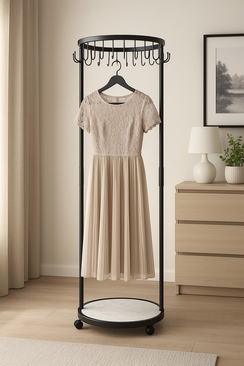 bilutih Mobile clothes hanger with a luxurious black design - Image 1