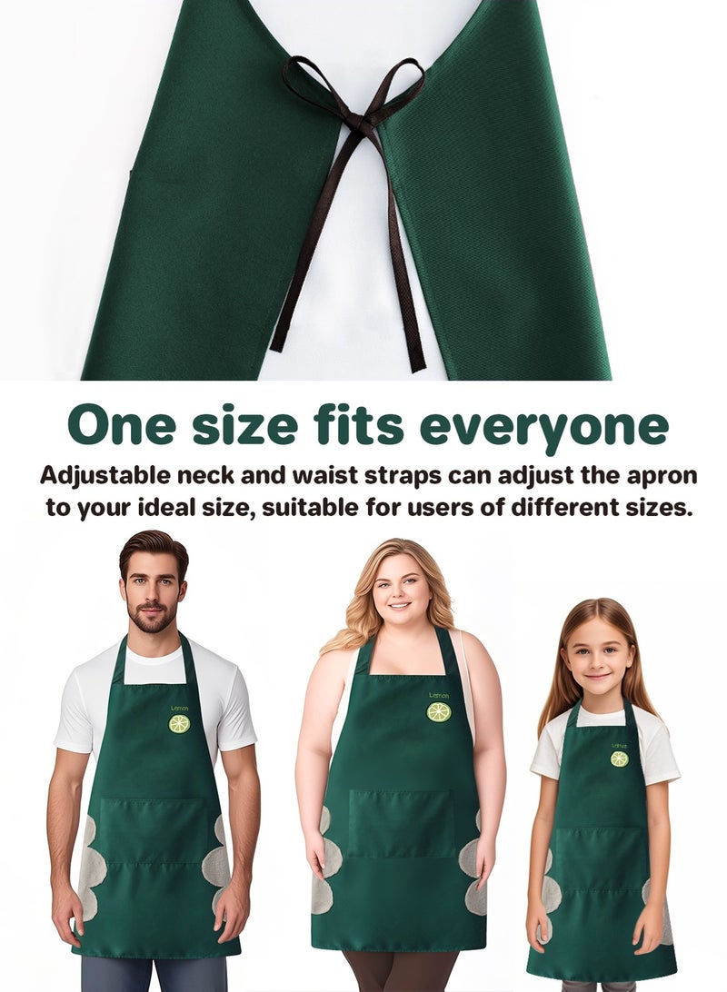 HomarKet 2 Pack Kitchen Aprons for Women,with Large Pockets - Waterproof, Oil-Resistant, and Stain-Proof, for Cooking, Baking, and Home Protection - Image 4