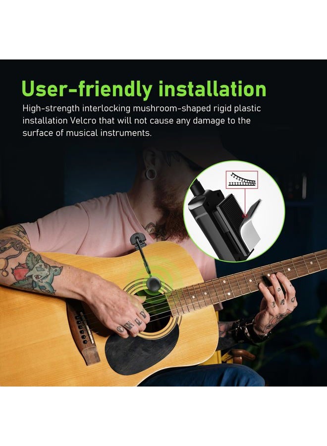 ACEMIC Acoustic Guitar Wireless Microphone, Portable UHF Wireless Clip-on Music Instrument Microphone with Transmitter and 6.35mm Receiver, for Musicians, Teachers, Stage Performances, Band at-5 - Image 5