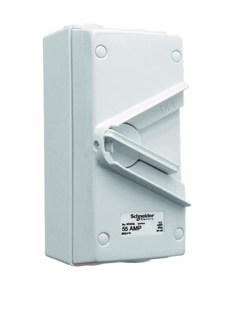 Schneider Electric 55A 440V Surface Mount Triple Pole Isolating Switch IP66 weatherproof - Image 1
