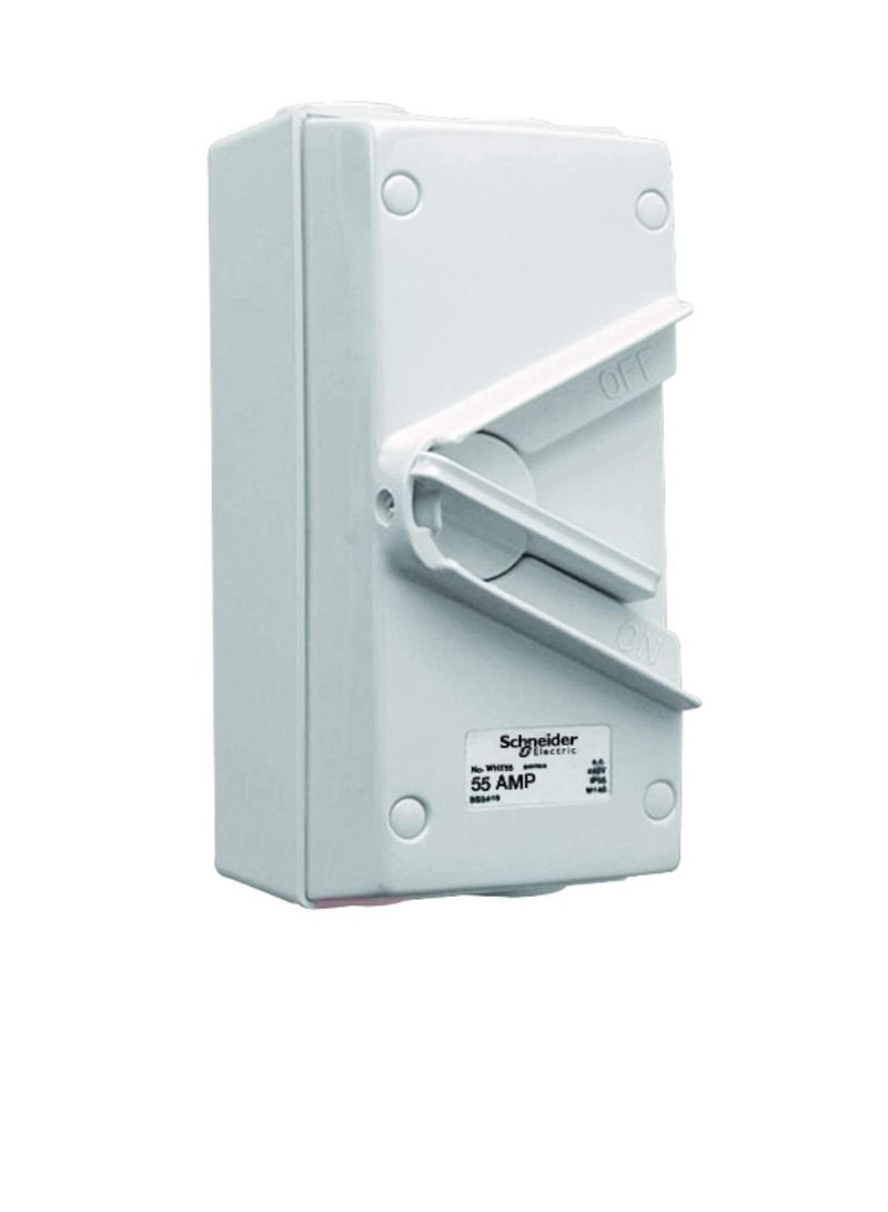 Schneider Electric 55A 440V Surface Mount Triple Pole Isolating Switch IP66 weatherproof - Image 3